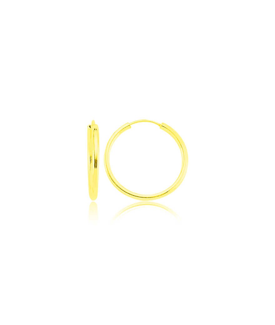 ​Gümüş Altın Kaplama Halka Küpe