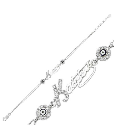 Gümüş Kemal Atatürk İmzalı Bayan Bileklik