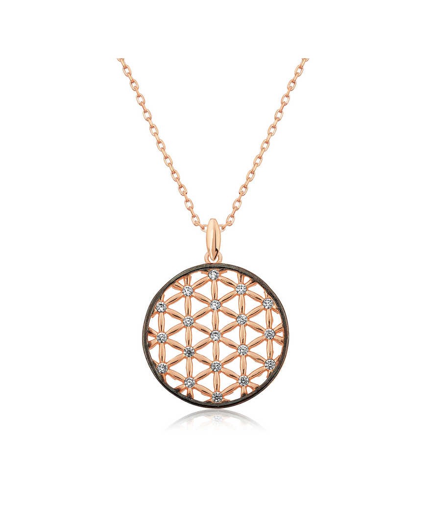 Gümüş Yaşam Çiçeği Kolye