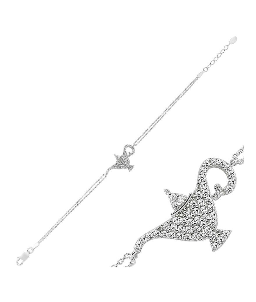 Gümüş Sihirli Lamba Bayan Bileklik