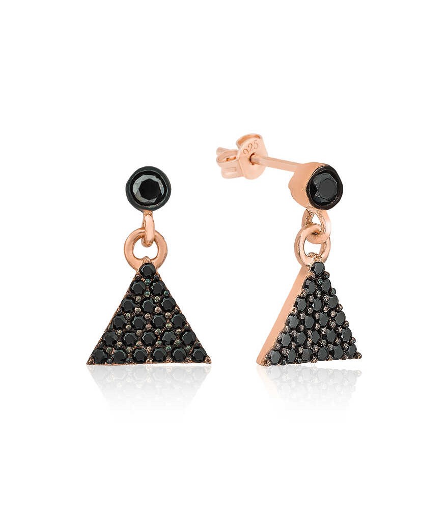 Gümüş Üçgen Bayan Küpe