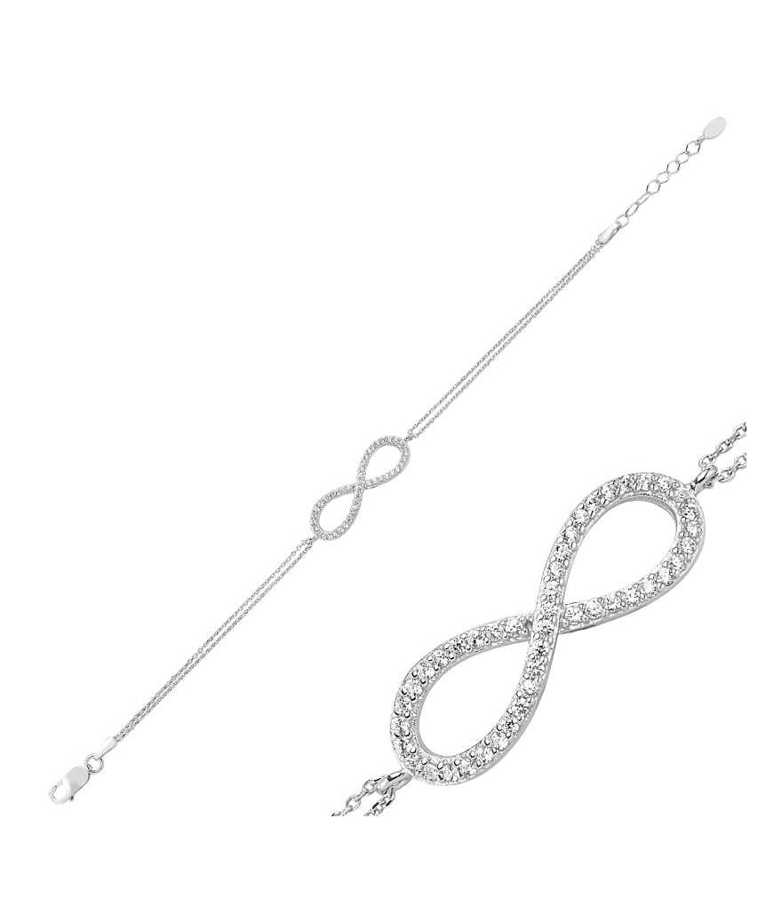 Gümüş Sonsuzluk Bayan Bileklik