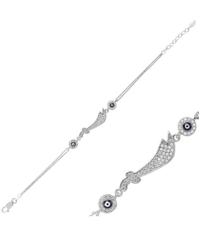 Gümüş Zülfikar Kılıcı Bayan Bileklik