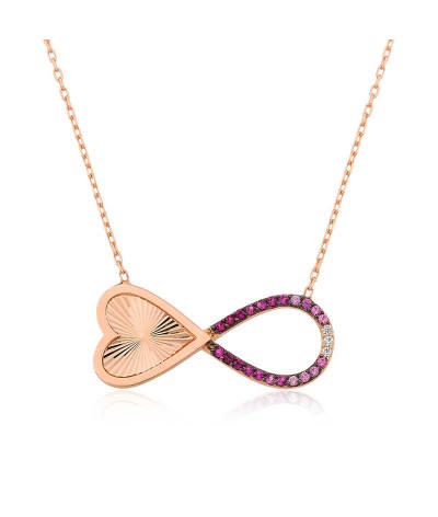 Gümüş Sonsuz Kalp Bayan Kolye