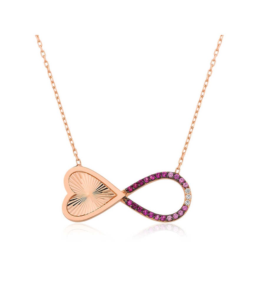 Gümüş Sonsuz Kalp Bayan Kolye