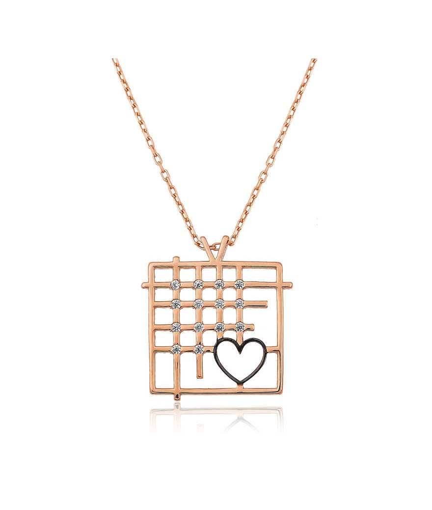 Gümüş Parmaklıklar Arasındaki Aşk Kolye