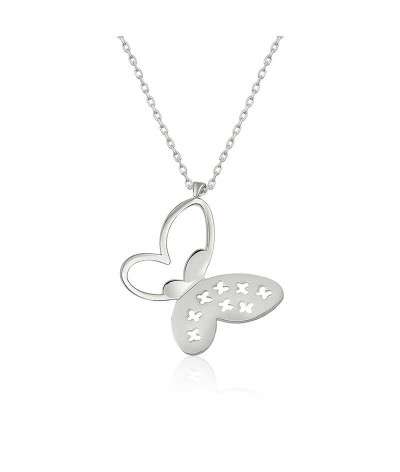 Gümüş Kelebek Bayan Kolye