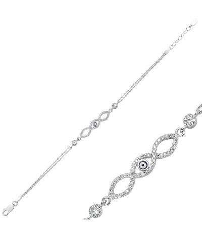 Gümüş Üç Sonsuzluk Bayan Bileklik