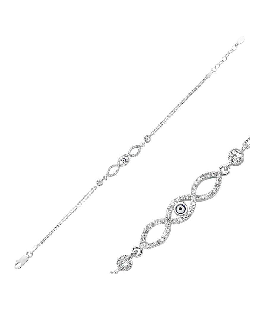 Gümüş Üç Sonsuzluk Bayan Bileklik