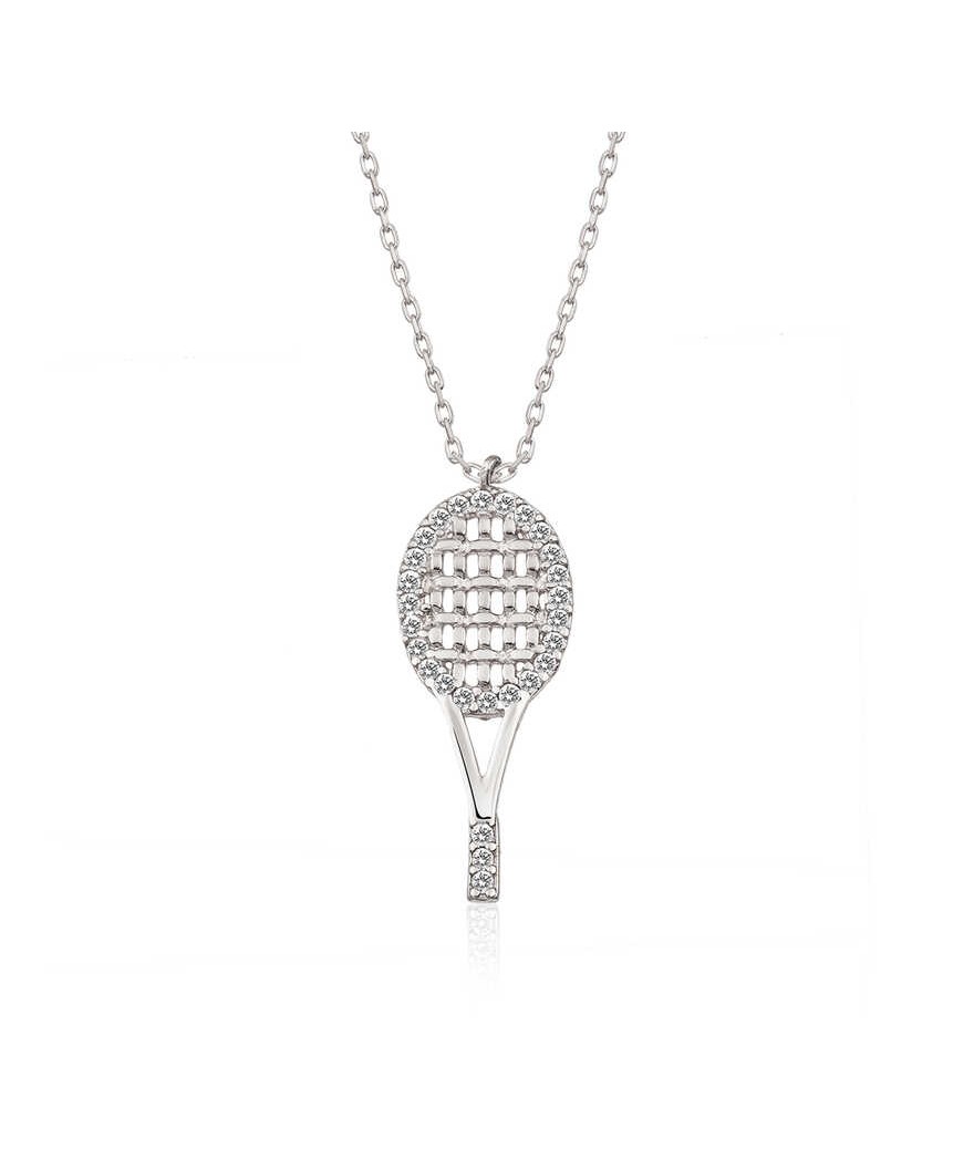 ​Gümüş Tenis Raketi Bayan Kolye