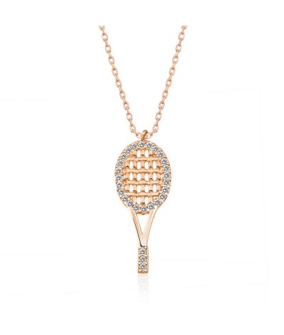 Gümüş Tenis Raketi Bayan Kolye