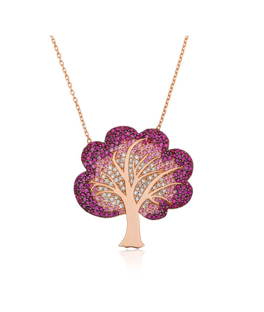 Gümüş Hayat Ağacı Bayan Kolye