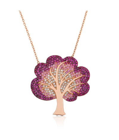 Gümüş Hayat Ağacı Bayan Kolye
