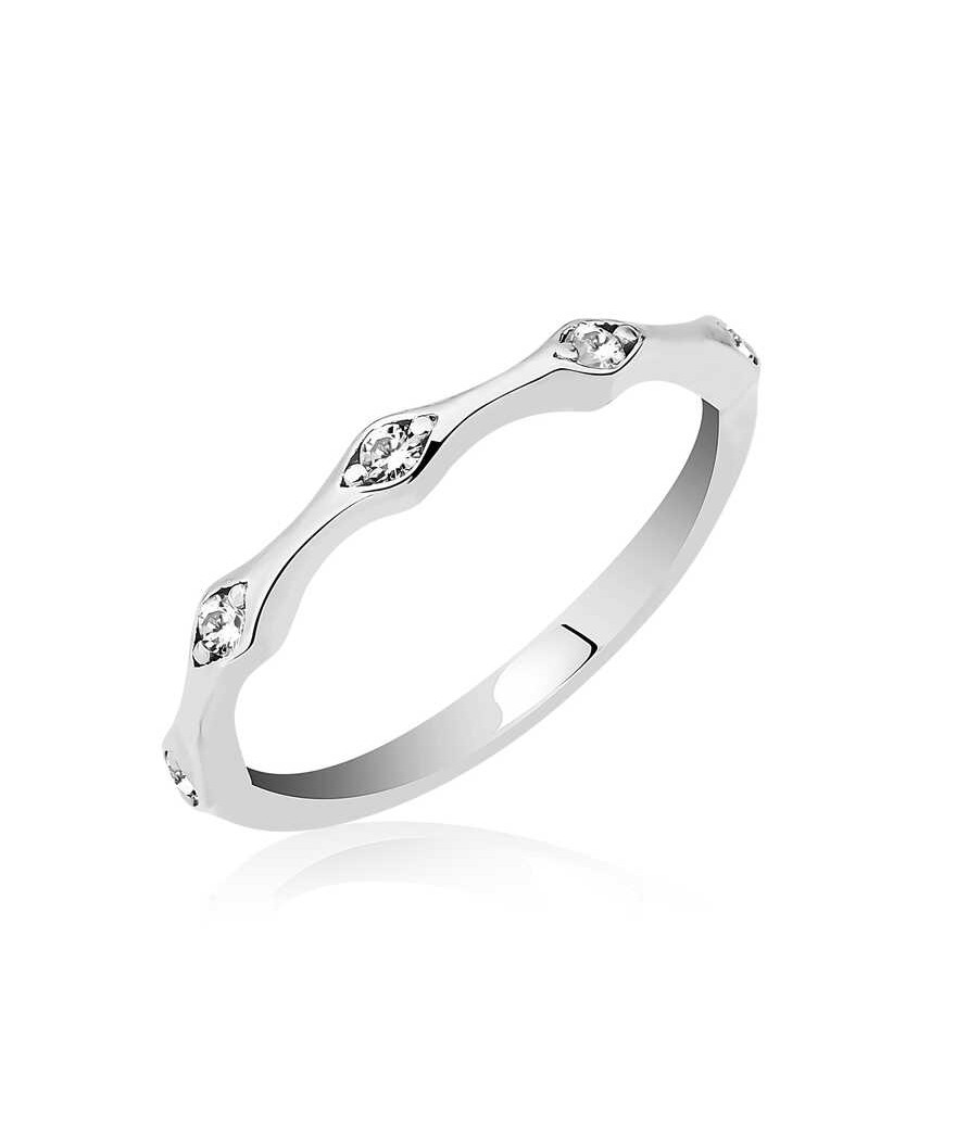 Gümüş Beştaşlı Mekik Bayan Yüzük