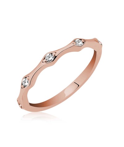 Gümüş Rose Beştaş Mekik Bayan Yüzük