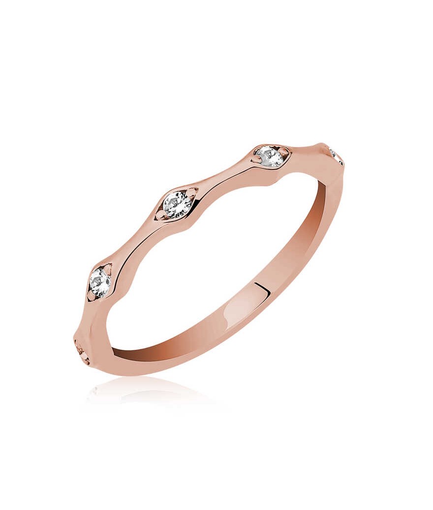 Gümüş Rose Beştaş Mekik Bayan Yüzük