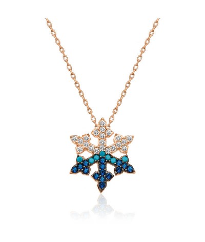 Gümüş Kar Tanesi Bayan Kolye