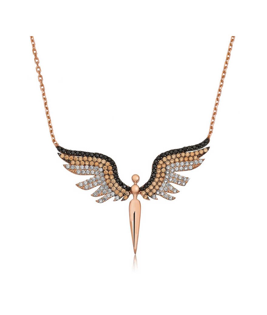 ​Gümüş Mikail Meleği Bayan Kolye