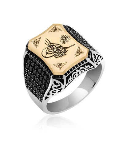 Gümüş Osmanlı Tuğralı Erkek Yüzük