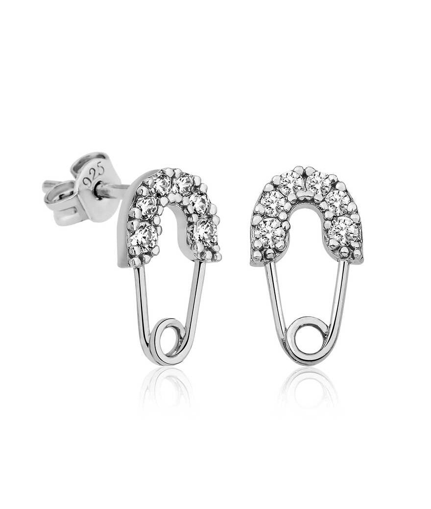 Gümüş Çengelli İğne Bayan Küpe