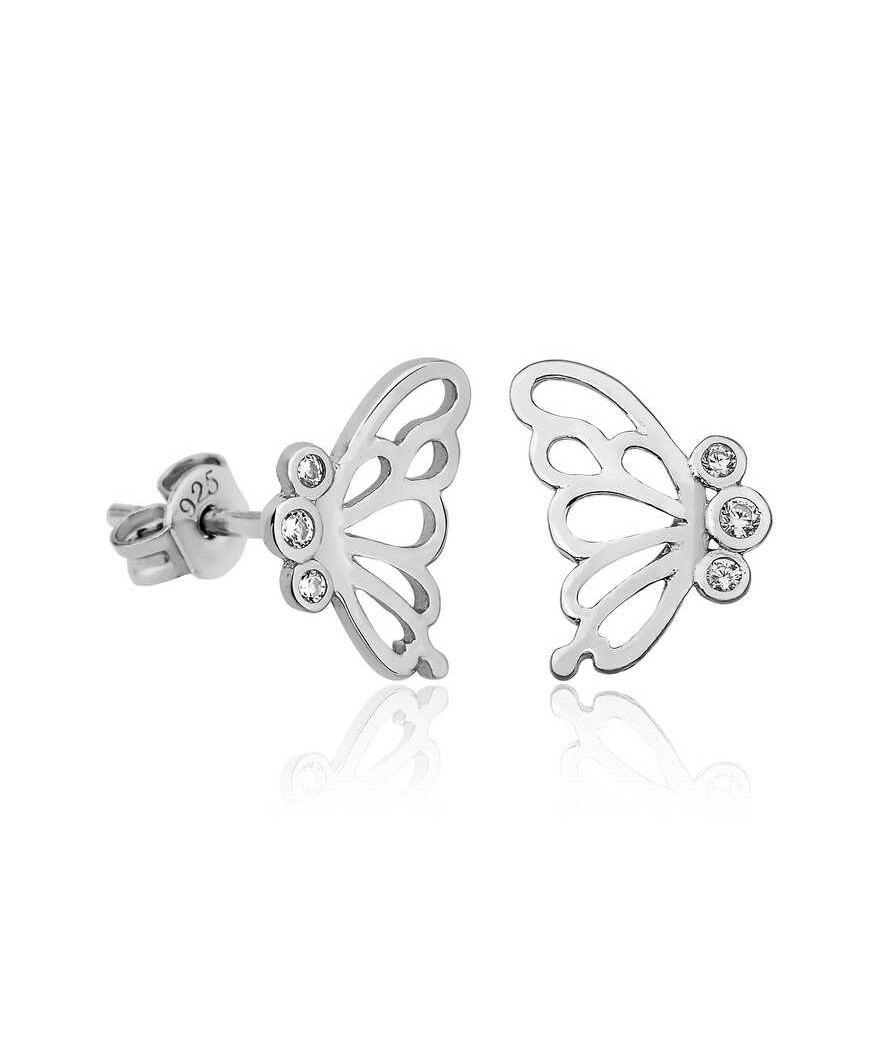 Gümüş Kelebek Bayan Küpe