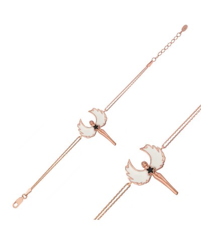 Gümüş Rose Su Perisi Bileklik