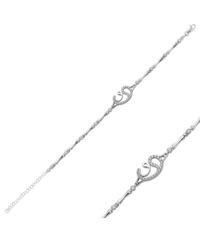 Gümüş Vav Bayan Bileklik