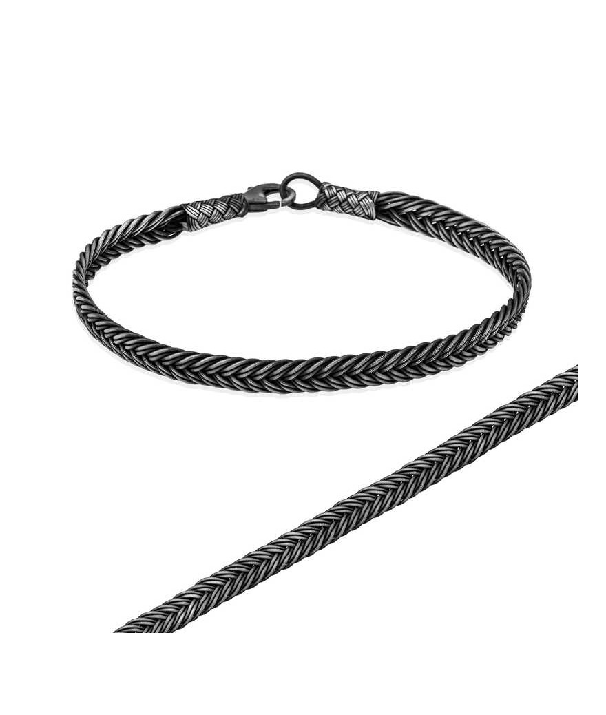 Gümüş El Sarması Kazaziye Unisex Bileklik