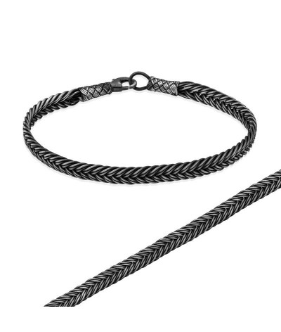 Gümüş El Sarması Kazaziye Unisex Bileklik