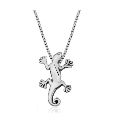 Gümüş Kertenkele Kolye