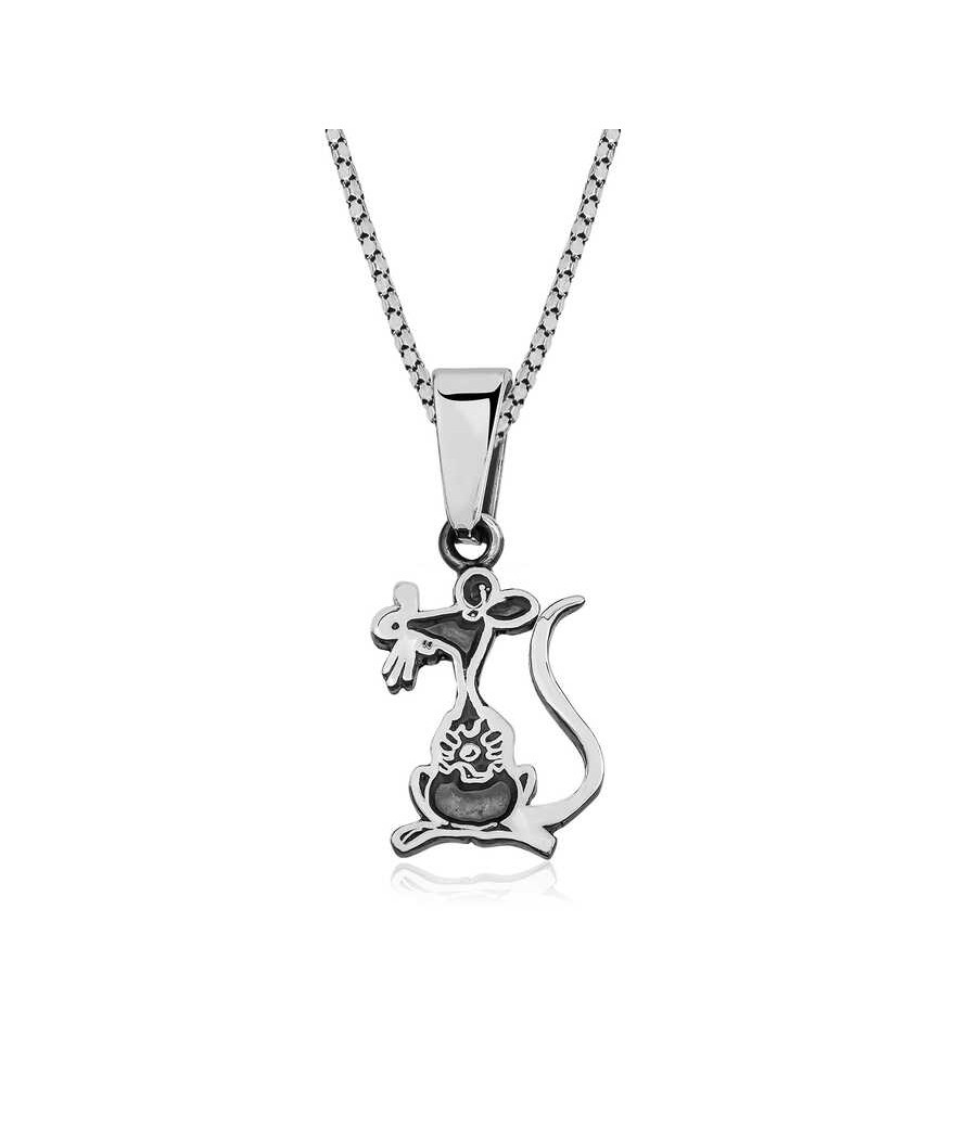 ​Gümüş Fare Unisex Kolye