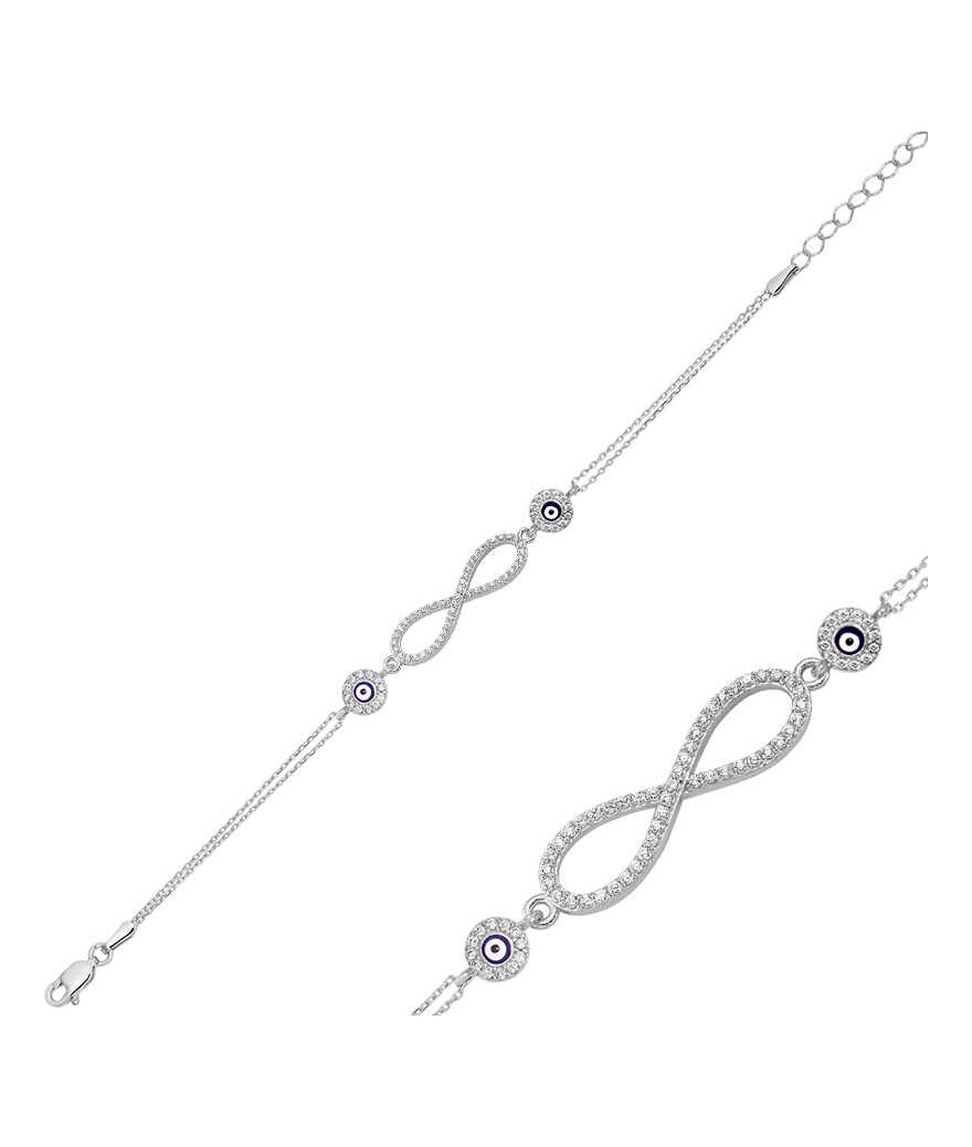 Gümüş Sonsuzluk Bayan Bileklik