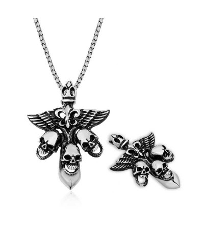 ​Gümüş Kuru Kafa Erkek Kolye