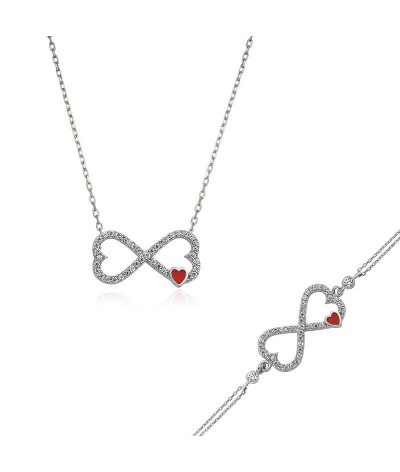 Gümüş Kalpli Sonsuzluk İkili Set
