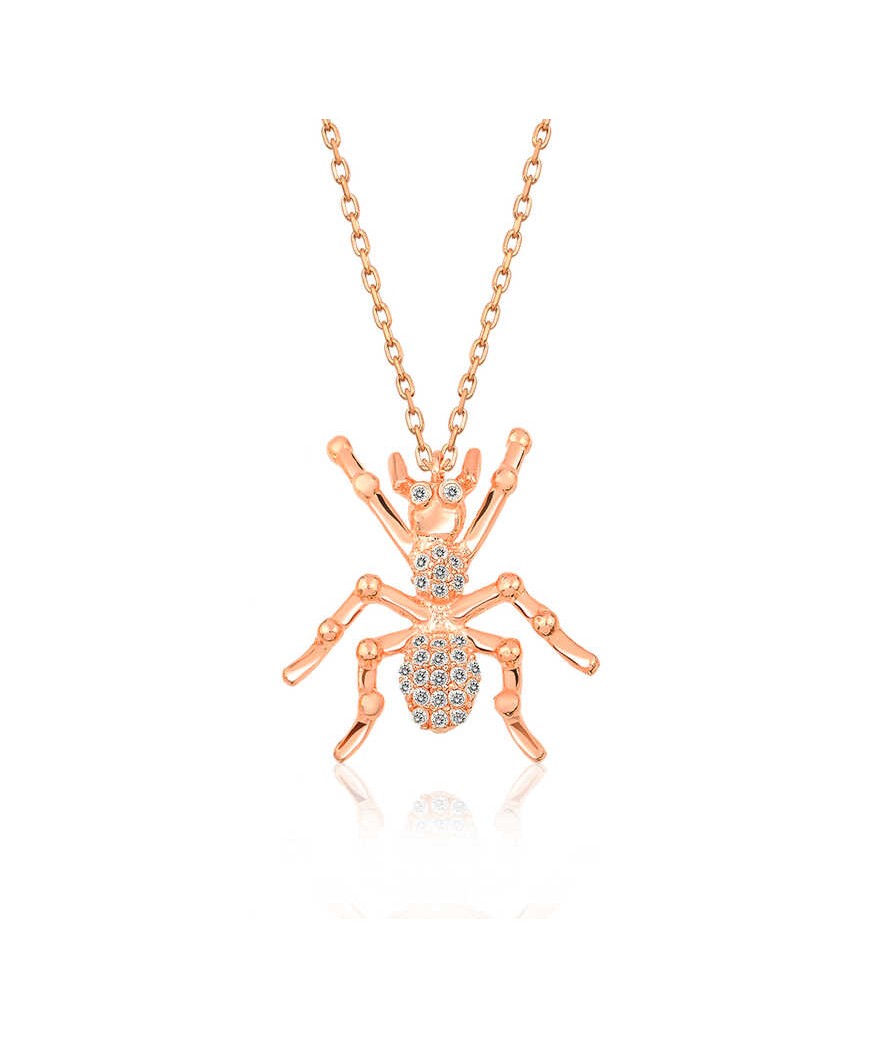 Gümüş Örümcek Bayan Kolye
