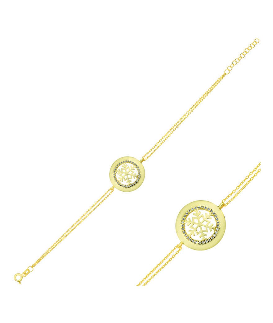 Gümüş Kar Tanesi Bayan Bileklik