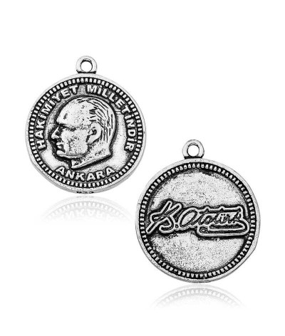 ​Gümüş Kemal Atatürk İmzalı Tesbih Püskül Ucu