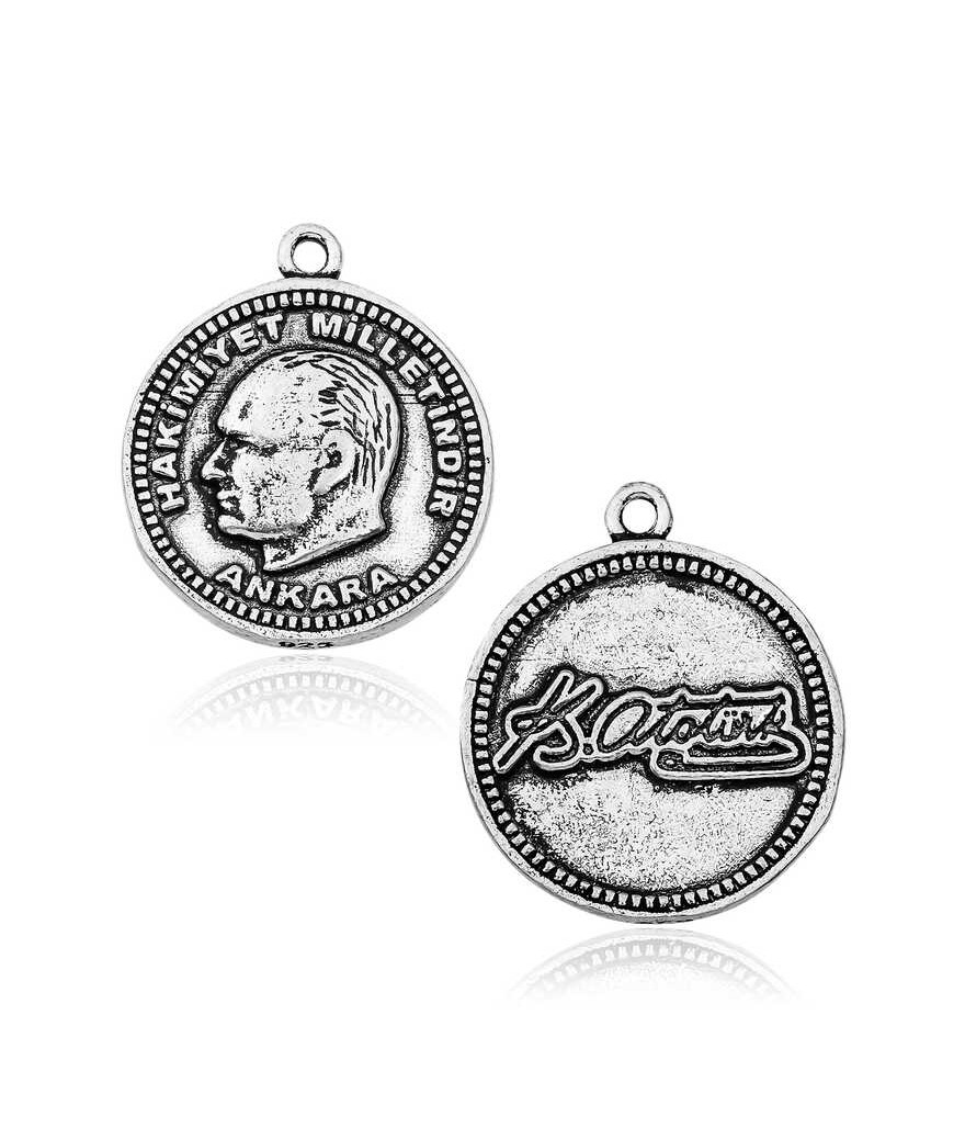 ​Gümüş Kemal Atatürk İmzalı Tesbih Püskül Ucu