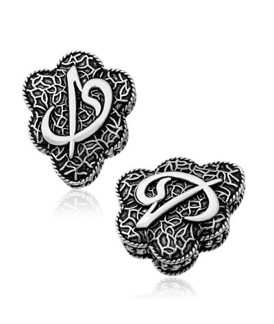 ​Gümüş İşlemeli Elif Vav Motifli Tesbih İmamesi