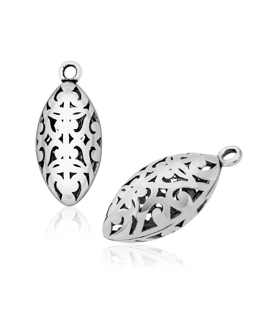 Gümüş İşlemeli Kurşun Tesbih İmamesi