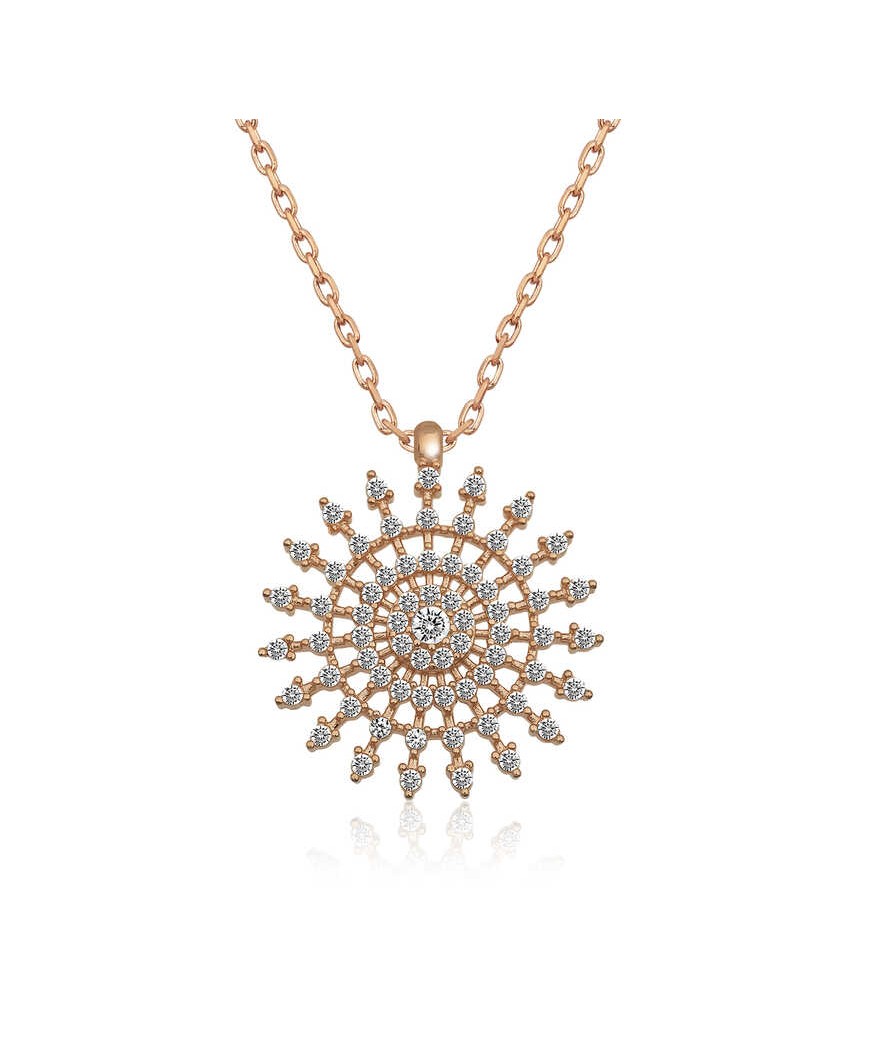 Gümüş Güneş Kolye