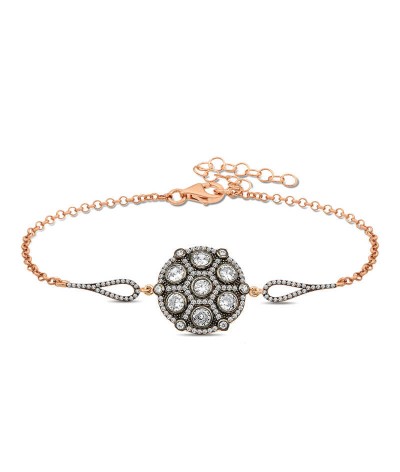 Gümüş Elmas Montür Bileklik