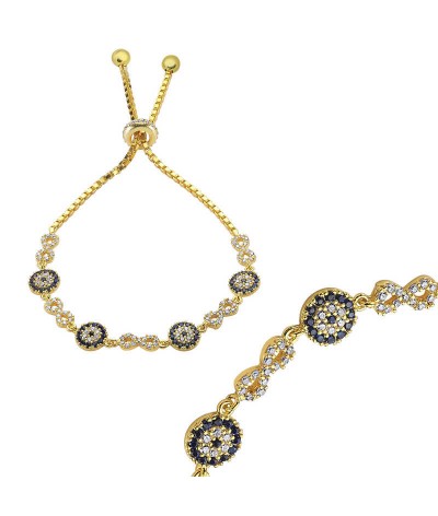 Gümüş Nazarlı Sonsuzluk Bayan Bileklik