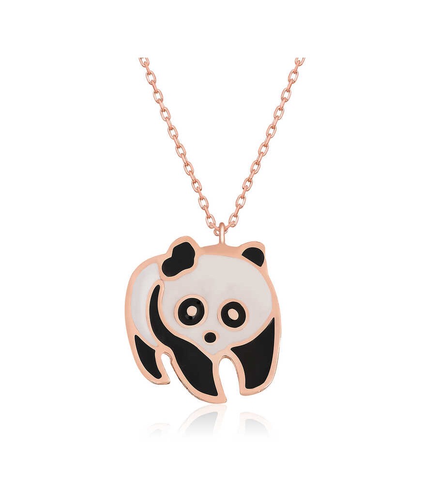 Gümüş Panda Bayan Kolye