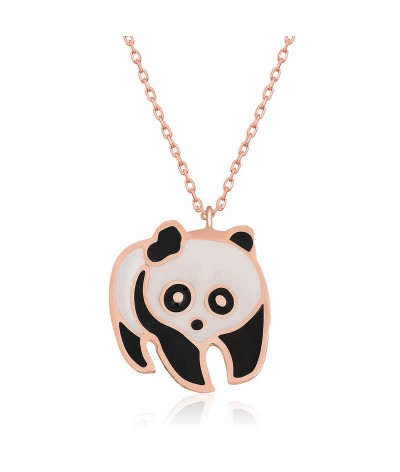 Gümüş Panda Bayan Kolye