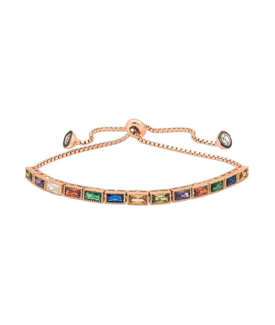 Gümüş Miix Baget Taşlı Asansör Bileklik