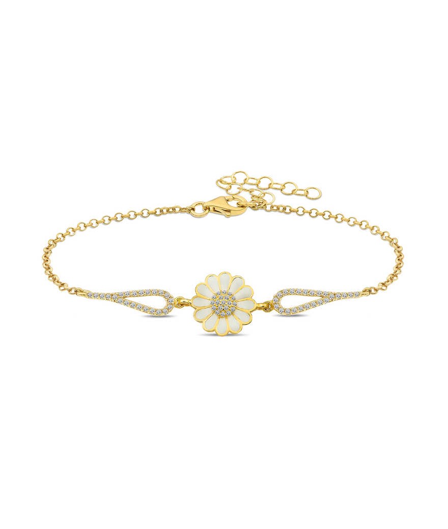 ​Gümüş Gold Papatya Bileklik
