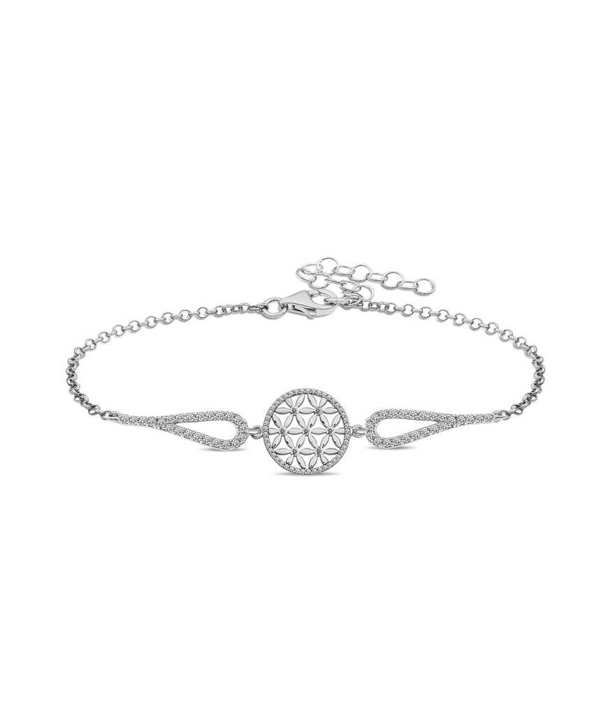 Gümüş Yaşam Çiçeği Bileklik