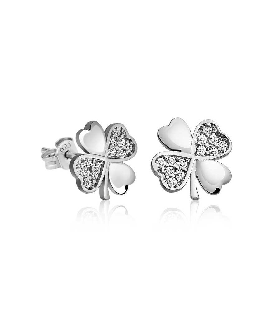 Gümüş Yonca Küpe