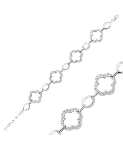 Gümüş Çiçek Bayan Bileklik